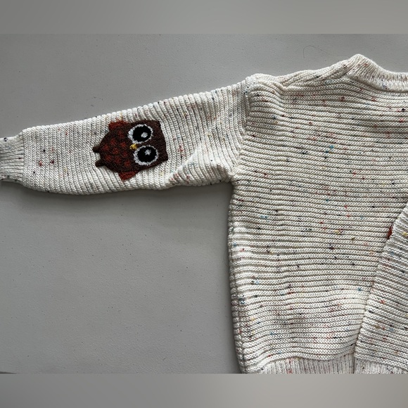 🧡💛🤎🦉YES STYLE Ecru Sweater Owl Patches🦉NEW - Picture 8 of 9